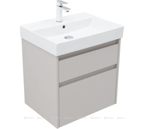 Тумба под раковину Aquanet Nova Lite 2.0 60 2 ящика бежевый 00346322