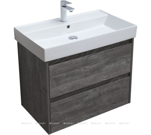 Тумба под раковину Aquanet Nova Lite 75 2 ящика дуб серый 00287890