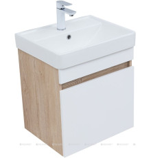 Тумба под раковину Aquanet Оптима 50 дуб светлый/белый сатин 00344798