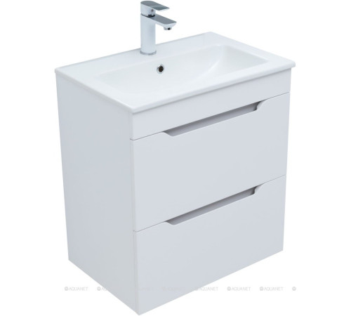 Тумба для ванной Aquanet Практика 60 2 ящика белый матовый 00330457