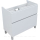 Тумба под раковину Aquanet Вега 90 напольная 2 ящика белый глянец 00344124
