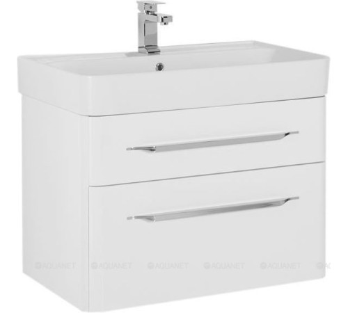 Тумба под раковину Aquanet Виченца 80 белый глянец 00196963