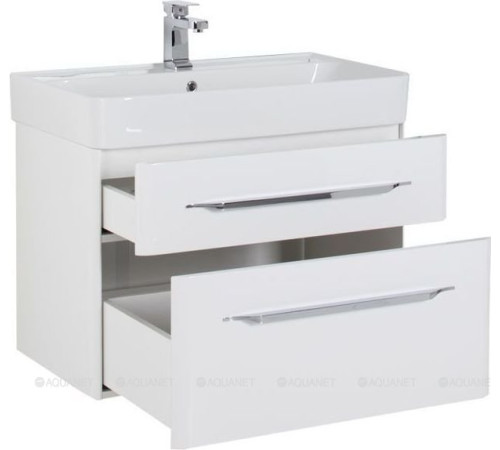 Тумба под раковину Aquanet Виченца 80 белый глянец 00196963