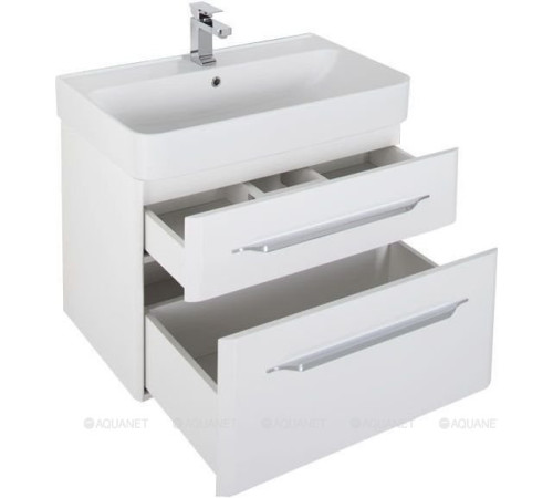 Тумба под раковину Aquanet Виченца 80 белый глянец 00196963