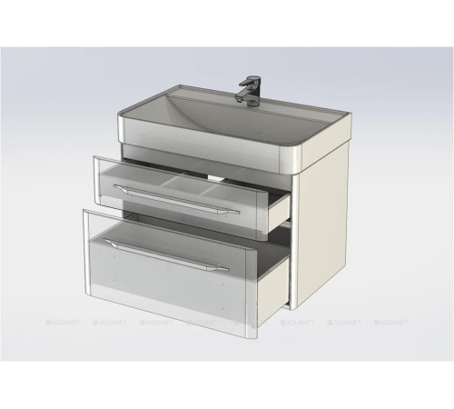 Тумба под раковину Aquanet Виченца 80 белый глянец 00196963