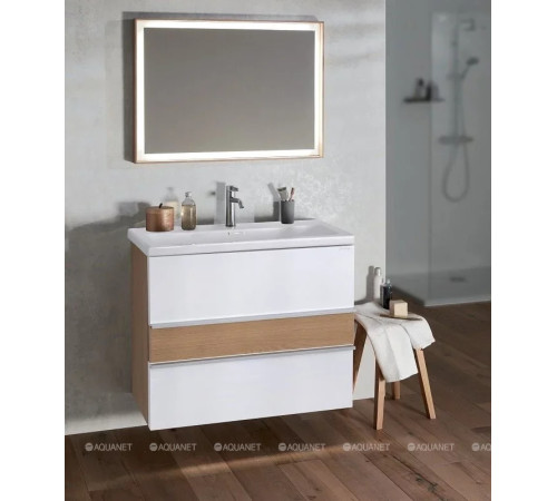 Тумба под раковину подвесная Jacob Delafon Lucien 80 см белый лак дуб корбридж EB2057-E76-J5