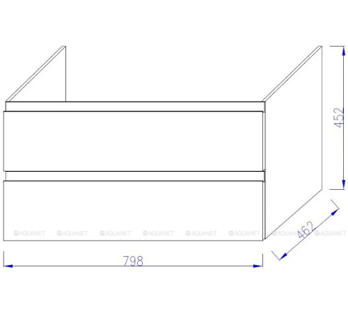 Тумба под раковину Jacob Delafon MADELEINE 80 см матовый серый EB2053-J54