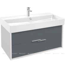 Тумба под раковину Jacob Delafon Vivienne 100 см белый блестящий/серый матовый EB1668-J5-J54