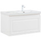 Тумба с раковиной Aquanet Агата 90 L 1 ящик белый сатин 00365938