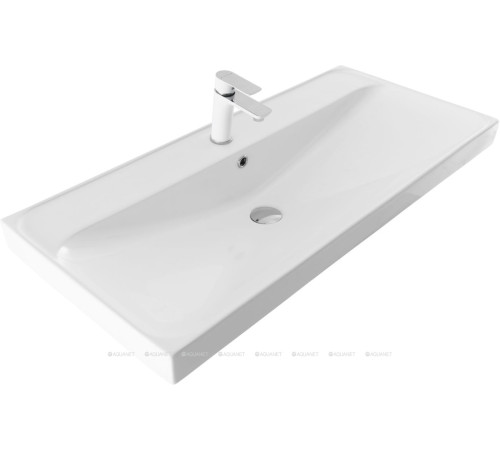 Тумба с раковиной Aquanet Альтера 100 белый матовый 00340710