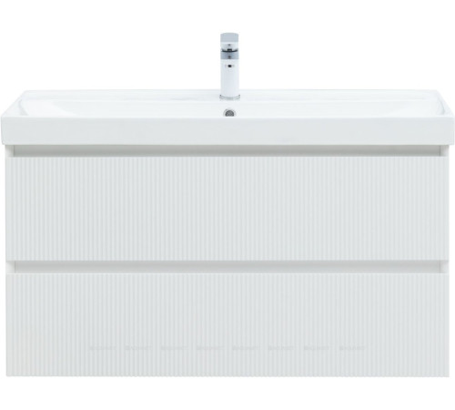 Тумба с раковиной Aquanet Альтера 100 белый матовый 00340710