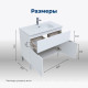 Тумба с раковиной Aquanet Алвита new 60 напольная 1 ящик 2 двери белый матовый 00274130