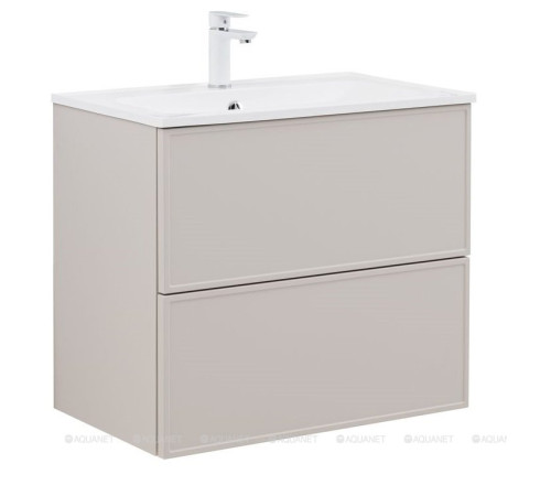 Тумба с раковиной Aquanet Арт 75 бежевый 00345812