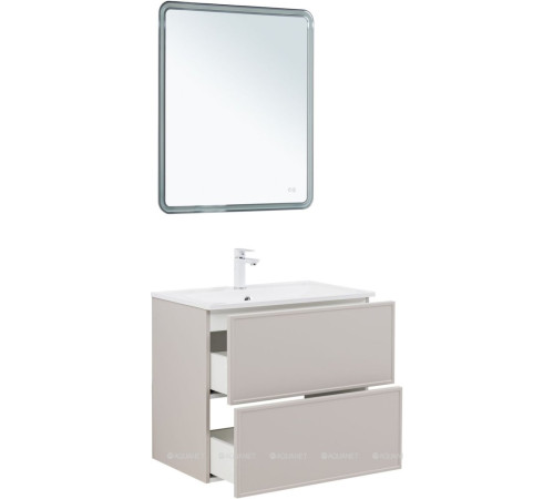 Тумба с раковиной Aquanet Арт 75 бежевый 00345812