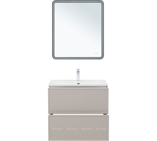 Тумба с раковиной Aquanet Арт 75 бежевый 00345812