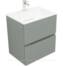 Тумба с раковиной Aquanet Джейн 60 мисти грин раковина Фортуна 00332521