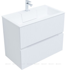 Тумба с раковиной Aquanet Джейн 80 белый матовый раковина Фортуна 00332529