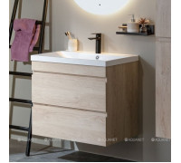 Тумба с раковиной Aquanet Нота New 75 дуб светлый 00335881