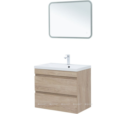 Тумба с раковиной Aquanet Нота New 75 дуб светлый 00335881