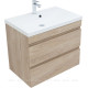 Тумба с раковиной Aquanet Нота New 75 дуб светлый 00335881
