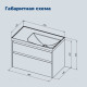 Тумба с раковиной Aquanet Nova Lite 2.0 90 L 2 ящика белый глянец 00365922
