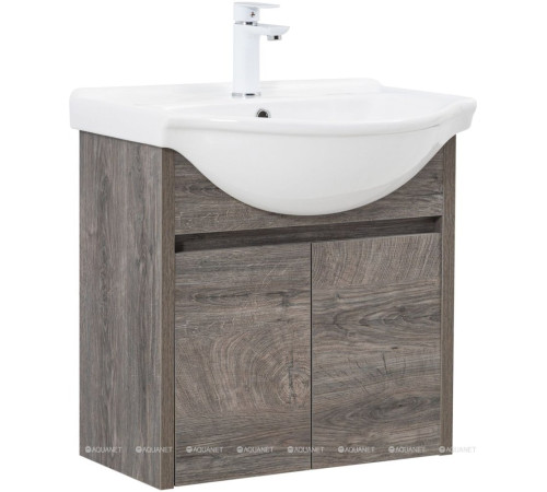 Тумба с раковиной Aquanet Сидней 60 дуб рошелье раковина Shenxin 00354987