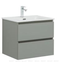 Тумба с раковиной Aquanet Вега 2.0 60 Flat 2 ящика мисти грин 00344771