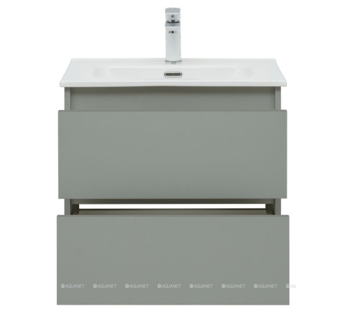 Тумба с раковиной Aquanet Вега 2.0 60 Flat 2 ящика мисти грин 00344771