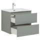 Тумба с раковиной Aquanet Вега 2.0 60 Flat 2 ящика мисти грин 00344771