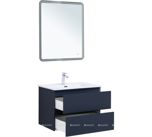 Тумба с раковиной Aquanet Вега 2.0 70 маренго 2 ящика с раковиной Ирис 00344738