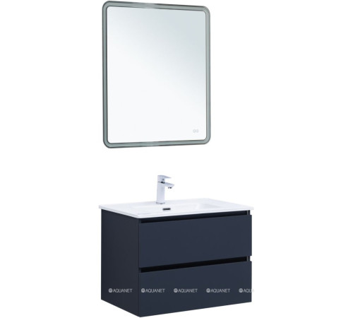 Тумба с раковиной Aquanet Вега 2.0 70 маренго 2 ящика с раковиной Ирис 00344738