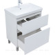 Тумба с раковиной Aquanet Вега 70 Ирис напольная 2 ящика белый глянец 00345376