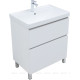 Тумба с раковиной Aquanet Вега 70 Ирис напольная 2 ящика белый глянец 00345376