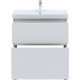 Тумба с раковиной Aquanet Вега 70 Ирис напольная 2 ящика белый глянец 00345376