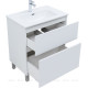 Тумба с раковиной Aquanet Вега 70 Ирис напольная 2 ящика белый глянец 00345376
