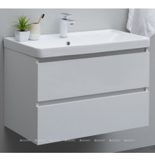Тумба с раковиной Aquanet Вега 80 2 ящика белый глянец 00308336