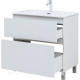 Тумба с раковиной Aquanet Вега 80 Flat напольная 2 ящика 00345382