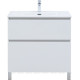 Тумба с раковиной Aquanet Вега 80 Flat напольная 2 ящика 00345382