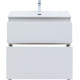 Тумба с раковиной Aquanet Вега 80 Flat напольная 2 ящика 00345382