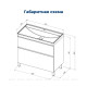 Тумба с раковиной Aquanet Вега 90 Flat напольная 2 ящика белый глянец 00345383