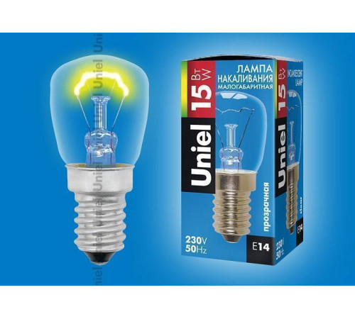 Лампа накаливания Uniel E14 15 Вт 01854