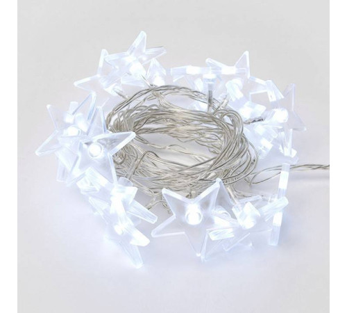 Гирлянда с насадками Uniel Снежинки 10 LED 2 м ULD-7920