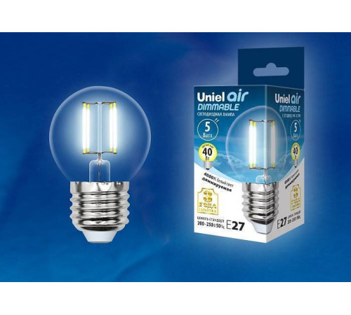 Лампа светодиодная Uniel GLA01TR E27 5Вт 4000K UL-00002871