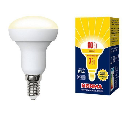 Лампа светодиодная Volpe R50 E14 7Вт 3000K UL-00003845