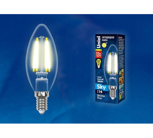 Лампа светодиодная Uniel E14 13Вт 3000K UL-00005899