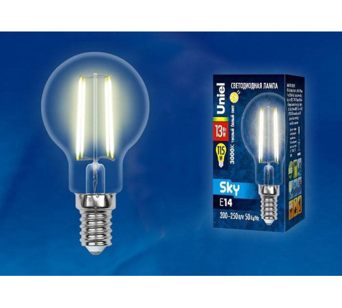 Лампа светодиодная Uniel E14 13Вт 3000K UL-00005905
