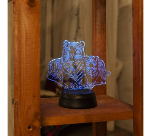 Зверь декоративный Uniel ULI-M508 RGB/3AA TIGER FAMILY/BLACK UL-00008403