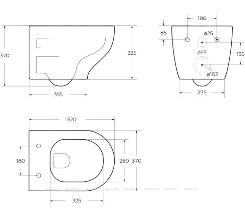 Унитаз подвесной безободковый BelBagno ACQUA с сиденьем BB340CHR/BB2020SC
