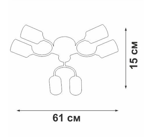 Потолочная люстра Vitaluce V2822 V2822-1/6PL