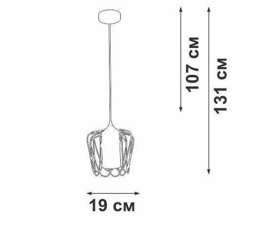 Подвесной светильник Vitaluce V2846 V2846-0/1S